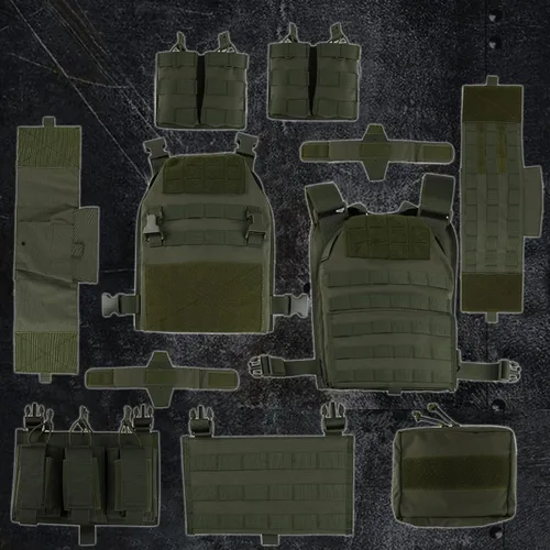 Vista 6 de Chaleco táctico para hombre Molle Airsoft chaleco adulto