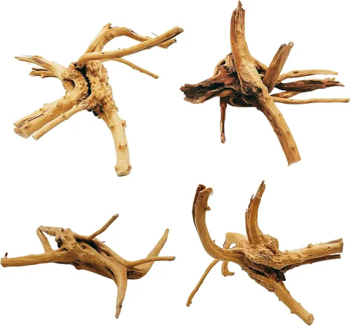 Vista 9 de Hamiledyi 5 piezas de madera flotante para acuario de 3.5-7 pulgadas, ramas de madera de deriva, accesorios de decoración de peceras Betta