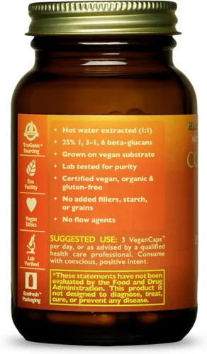 Vista 3 de HEALTHFORCE SUPERFOODS Integrity Extracts Cordyceps - Cápsulas - 90 Cápsulas Veganas