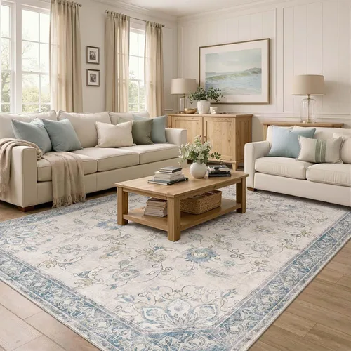 Vista 27 de jinchan Alfombra vintage de 2 x 3 pies para entrada, lavable, diseño floral romántico, tapete pequeño antideslizante, tapete ligero de bajo perfil