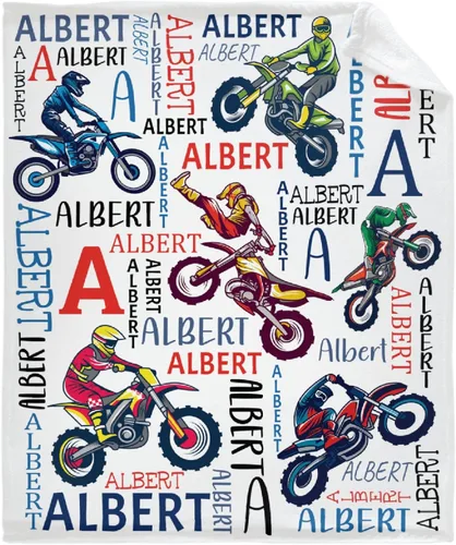 Vista 15 de Manta de forro polar suave para regalo de motocicletas de motocross, manta acogedora de franela, aire acondicionado, 50x40 pulgadas para niños