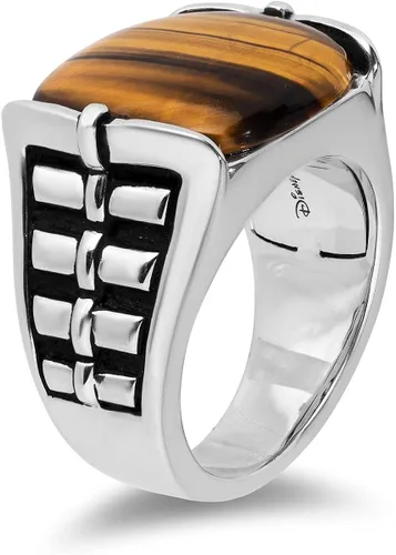 Vista 3 de Star Wars Fine Jewelry The Wookiee - Anillo para hombre, ojo de tigre, piedra preciosa, plata, Metal, ojo de tigre