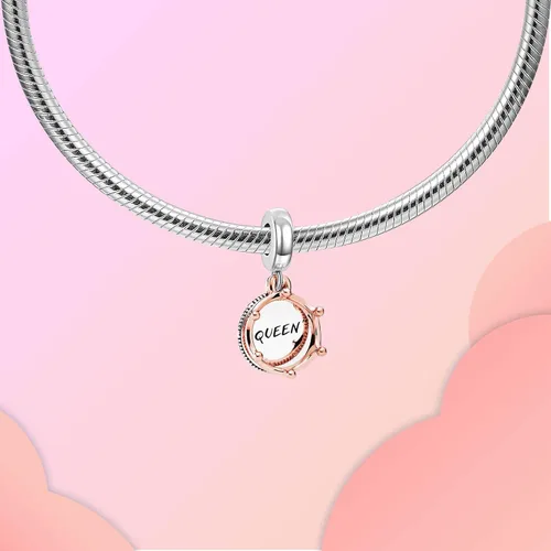 Vista 235 de LUXILLA Abalorio de plata de ley 925 para madre, hija, abuela, para familia, amor, madre, hija, abuela, para pulseras, collares, dijes, abalorios