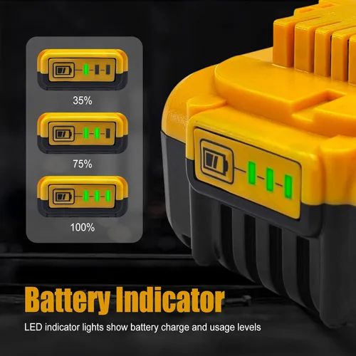 Vista 4 de CAFU Paquete de 4 baterías de repuesto de 8 Ah para baterías Dewalt de 20 V Max compatibles con baterías DCB200 DCB201 DCB206 DCB207