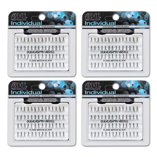 Vista 8 de Ardell Pestañas individuales Flair Long Black – racimos de pestañas sin nudos, extensiones de pestañas en racimo para volumen y longitud naturales