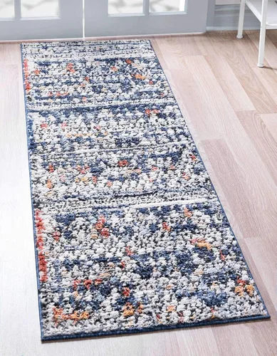 Vista 19 de Unique Loom Morocco Collection - Alfombra de área con borde abstracto, diamante, bohemio, 2 pies 2 x 3 pies, marfil/negro
