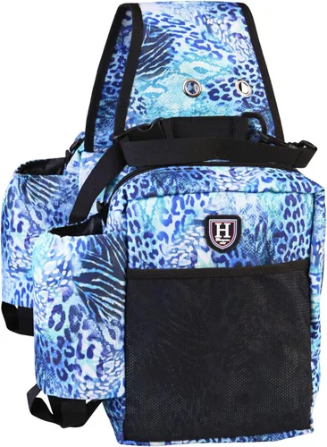 Vista 10 de Harrison Howard Equestrian Western Saddle Bag Nylon Botella de agua/engranaje Portador Conveniente Saddle Bag Negro