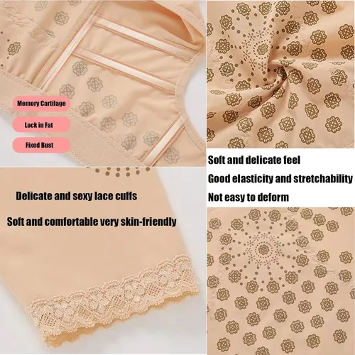 Vista 3 de AMAZIDEAL Faja moldeadora de pecho para mujer, cierre frontal que da forma al pecho y corrector de postura de espalda