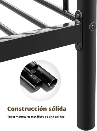 Vista 7 de Bonnlo Litera individual sobre individual para niños, adolescentes y adultos, cama resistente de 2 pisos con escalera plana y barandilla de 13