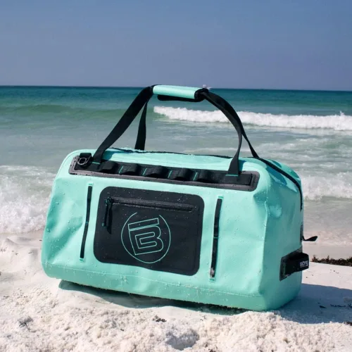 Vista 5 de BOTE Highwater - Bolsa de lona impermeable sumergible tamaño de equipaje de mano con capacidad de 39 litros Seafoam