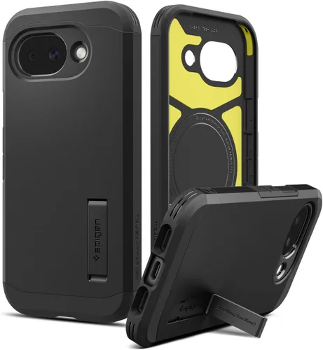 Vista 9 de Spigen Funda para Pixel 9a, Tough Armor (Ai) MagFit (2025) [Compatible con accesorios MagSafe] - Negro
