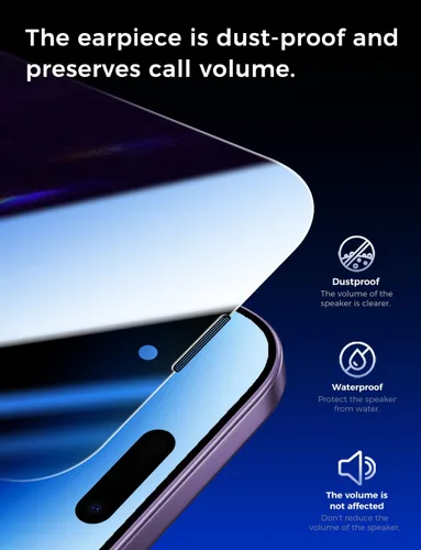 Vista 6 de MAGIC JOHN Paquete de 2 protectores de pantalla de privacidad para iPhone 14 Pro de 6.1 pulgadas (no máximo), vidrio templado, instalación