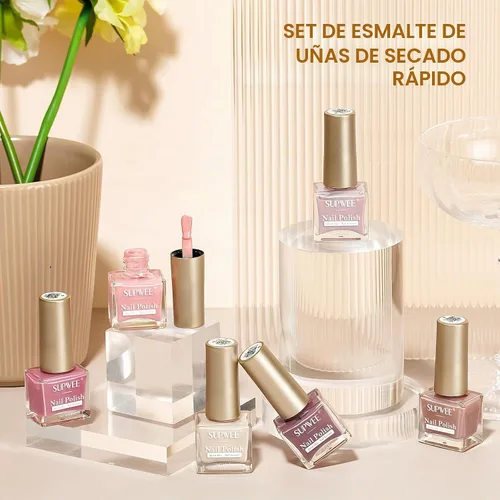 Vista 8 de Juego de esmaltes de uñas de secado rápido, para otoño e invierno, esmalte de uñas regular sin gel Salón de manicura de laca de uñas de secado