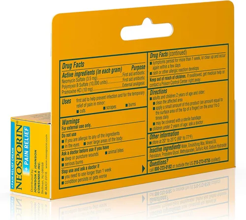 Vista 8 de Neosporin + Crema de doble acción para aliviar el dolor, 0.5 onzas
