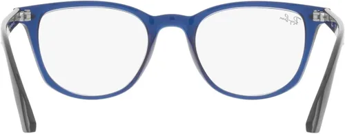 Vista 7 de Ray-Ban Junior RY1601 - Marco cuadrado para lentes graduados, color azul transparente/lente de demostración, 1.811 in, Lentes azules transparentes.