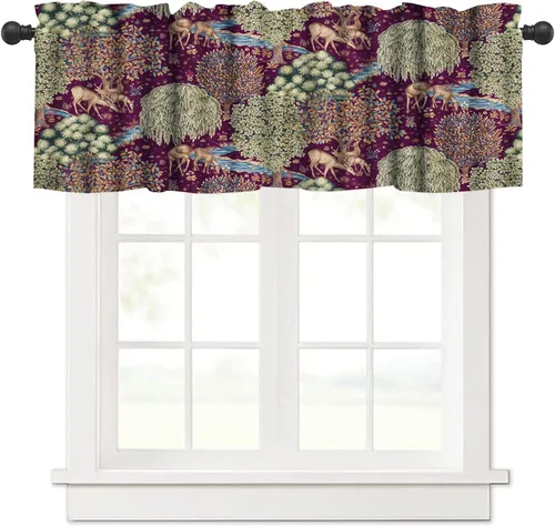 Vista 30 de William Morris - Cenefa de cocina, diseño retro de ladrones de fresas, estampado floral, para cocina, sala de estar, baño, cafetería, decoración