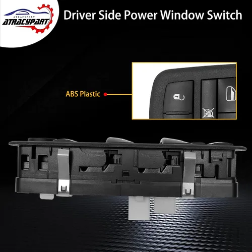Vista 6 de Interruptor maestro de ventanilla eléctrica 3 PINES + 8 PINES Verificación requerida Reemplazo para Dodge Durango 2011 – 2014, Jeep Grand
