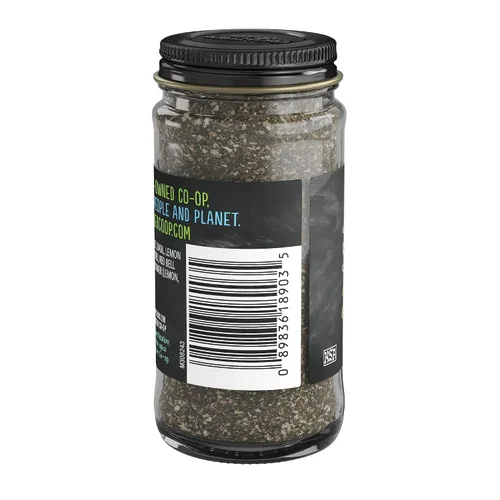 Vista 4 de Frontier Co-op Condimento multiusos, cebolla, perejil, albahaca, cáscara de limón, tomillo, ajo y otras especias aromáticas, sin sal, Kosher 1.2
