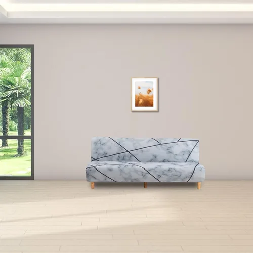 Vista 6 de Funda elástica para sofá, sin brazos, cobertura completa, protector elástico para sofá con patrones impresos únicos, lavable, protector de muebles