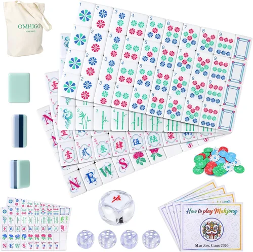Vista 9 de American Mahjong Tile Set for Mah Jong Lovers, Adult, Beginners Pale Blue