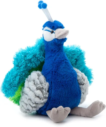 Vista 5 de The Petting Zoo Peluche de pavo real, regalos para niños, animales salvajes del zoológico Onez, juguete de peluche de pavo real de 12 pulgadas