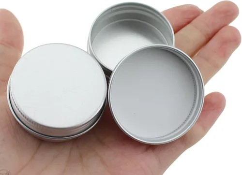 Vista 2 de TAODAN 10 latas de aluminio de 0.5 onzas, contenedor recargable de 0.5 fl oz con tapa de rosca, ideal para almacenamiento de alimentos, fabricación