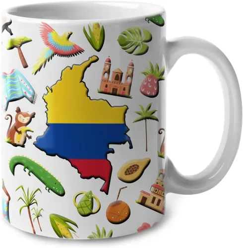 Vista 24 de Lotacy Taza de café con símbolos de Cuba con bandera de mapa, taza de cerámica de bandera cubana de 11 onzas, recuerdo de Cuba y regalos, idea