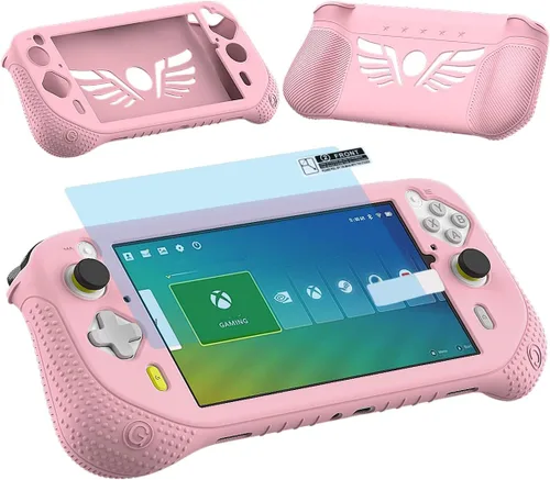 Vista 10 de Funda de silicona JCHPINE para Logitech G Cloud Gaming Handheld Funda protectora para Logitech G Cloud Gaming Console Screen Film Protector Negro