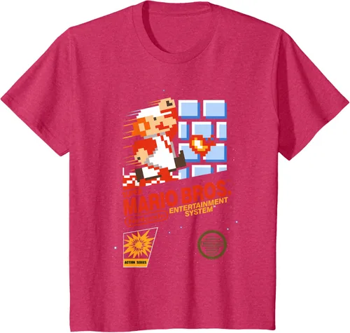 Vista 25 de Super Mario Dashin - Camiseta gráfica de acción, ajuste clásico, cuello redondo, color negro