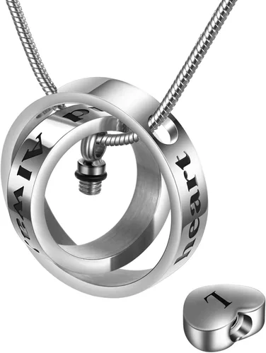 Vista 4 de Urn Necklace for Ashes for Women Ring Urn Necklaces Cross Cremation Jewelry Heart Necklace for Ashes Cremation Jewlery for Ashes for Men Memorial