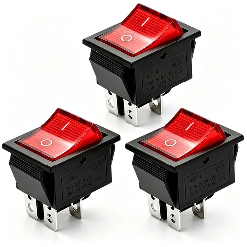 Vista 21 de TWTADE / 4 unids interruptor basculante momentáneo cuadrado (ON) - Apagado (ON) SPDT 3 Pin 3 posiciones 6A 250VAC/10A 125VAC Mini coche auto barco