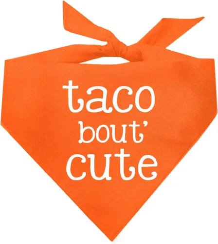 Vista 12 de Taco Bout' - Bandana para perro 100% algodón triángulo ajustable Hecho en Estados Unidos Cinco de Mayo Divertido accesorio de comida Negro