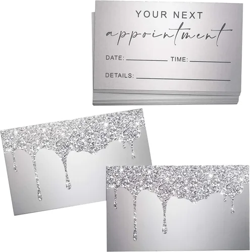 Vista 6 de RXBC2011 Tarjetas de recordatorio de citas, goteos brillantes para belleza, maquillaje, peluquería, peluquería, restaurante, terapeuta, paquete