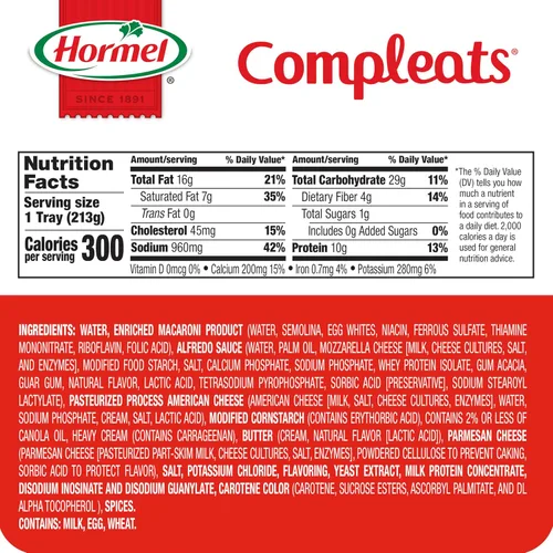 Vista 2 de HORMEL COMPLEATS Bandeja para microondas de macarrones y queso, 7.5 onzas (paquete de 7)