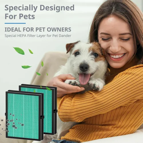 Vista 6 de MK04 Filtro de cuidado de mascotas compatible con AROEVE MK04 Filtro de repuesto HEPA 4 en 1 para caspa de mascotas, polvo y polen, ideal