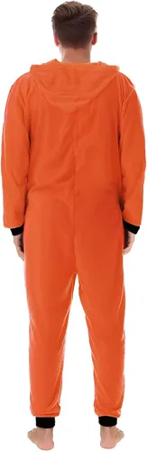 Vista 2 de CYCLAMEN Disfraz de Halloween para adultos, parejas, esqueleto de calabaza, enterizo con capucha, para mujeres, hombres, familia