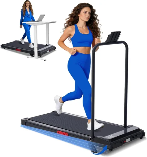 Vista 10 de Walking Pad Treadmill with Handle Bar, Portable Small Treadmill for Home 2026 Upgrade Compact Walking Treadmill with Handles, 3.0HP Walking Pad