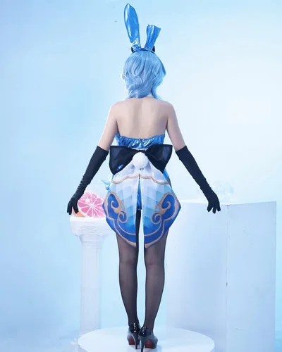 Vista 2 de Nuoqi Disfraz de conejo de Dva para cosplay, disfraz de Hana Song Dva Bunny Girl