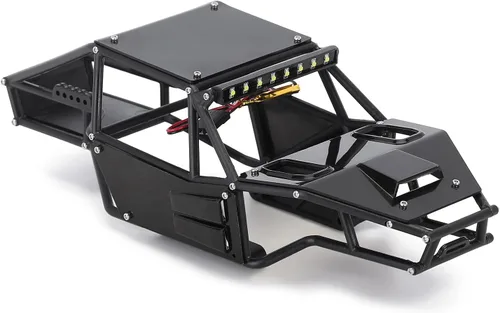 Vista 4 de INJORA Kit de Chasis de Caparazón de Cuerpo de Buggy de Nylon Rock Tarantula para Mejora de TRX4M 1/18 RC Crawler (Negro)