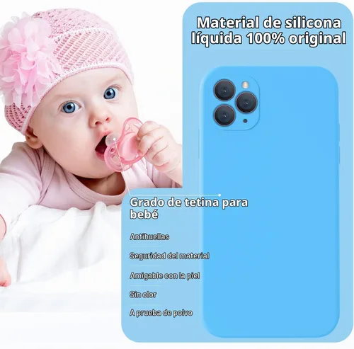 Vista 7 de Vooii Funda compatible con iPhone 11 Pro, silicona líquida mejorada con bordes planos, protección de cámara, forro de microfibra antiarañazos suave