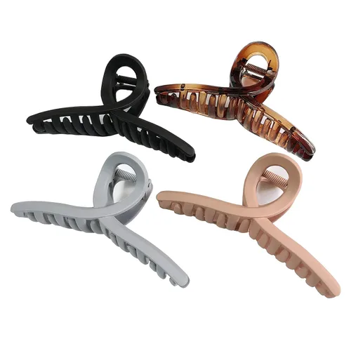Vista 16 de Pinzas para el cabello de 4.3 pulgadas, grandes, antideslizantes, grandes mate, clip de mariposa para cabello fino y grueso, paquete de 4