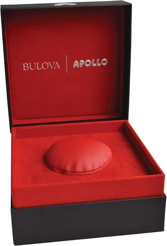 Vista 5 de Bulova Reloj Apollo edición especial de acero inoxidable, esfera negra (estilo 96L309), plateado