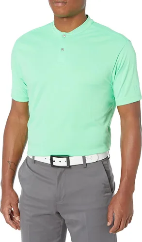Vista 7 de PGA Tour Polo de manga corta piqué para hombre con nuevo cuello casual azul Blossom