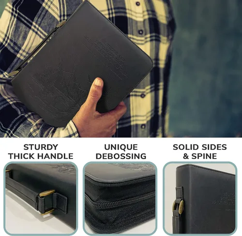 Vista 7 de Juego de 2 fundas para la Biblia para hombres y mujeres, tamaños grandes y medianos por DEHITE