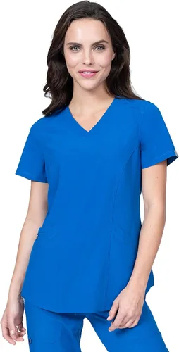 Vista 2 de Elements Select ES2936 - Conjunto de 7 bolsillos elástico en 4 direcciones con cuello en V y pantalones quirúrgicos para mujer