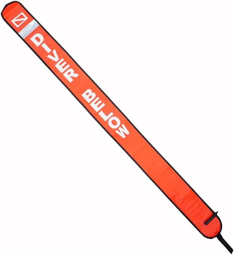 Vista 2 de Scuba Choice Surface Marker Buoy (SMB) High-Visibility Dive Signal Tube, Durable Nylon TPU, Compact & BCD-Compatible, Easy Oral Inflator for Diving