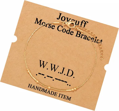 Vista 172 de JoycuFF Pulseras inspiradoras de código morse para mujeres, cuentas de plata, joyería con mantra de motivación, regalos para ella