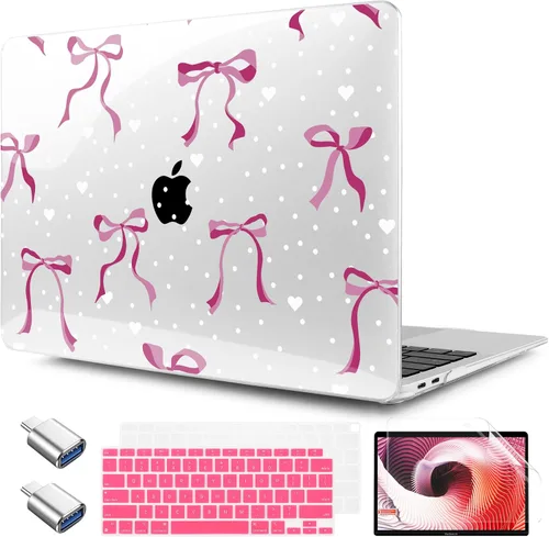 Vista 37 de TWOLSKOO Funda para MacBook Air de 13,3 pulgadas (versión antigua 2018-2021, modelos: M1 A2337, A2179, A1932) - Carcasa rígida con protector de Flor