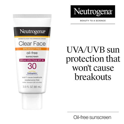 Vista 2 de Neutrogena Clear Face, protector solar en loción de amplio espectro., FPS 30