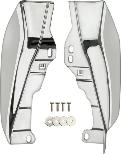 Vista 8 de Deflectores de aire de marco medio, cubiertas de protección contra calor, color negro brillante, compatible con Harley Touring Street Glide Road
